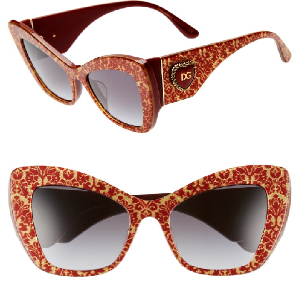 Dolce & Gabbana 54mm cat eye sunglasses.